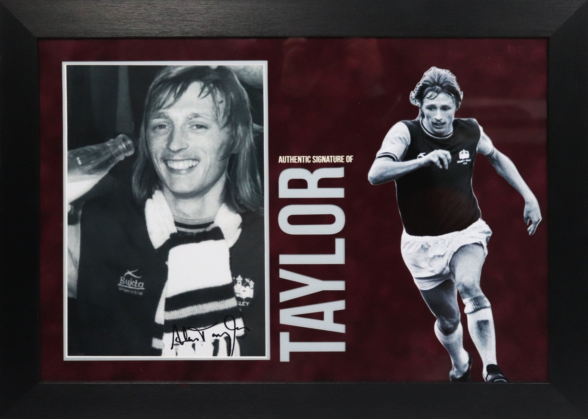 Alan Taylor Signed Photo Framed Display - Memorabilia Framers Shop